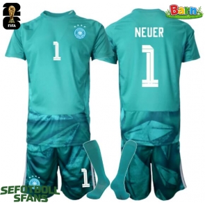 Tyskland Manuel Neuer #1 Målvakt Hemmaställ Barn VM 2026 Kortärmad (+ Korta byxor)